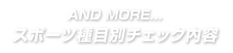 スポーツ種目別チェック内容